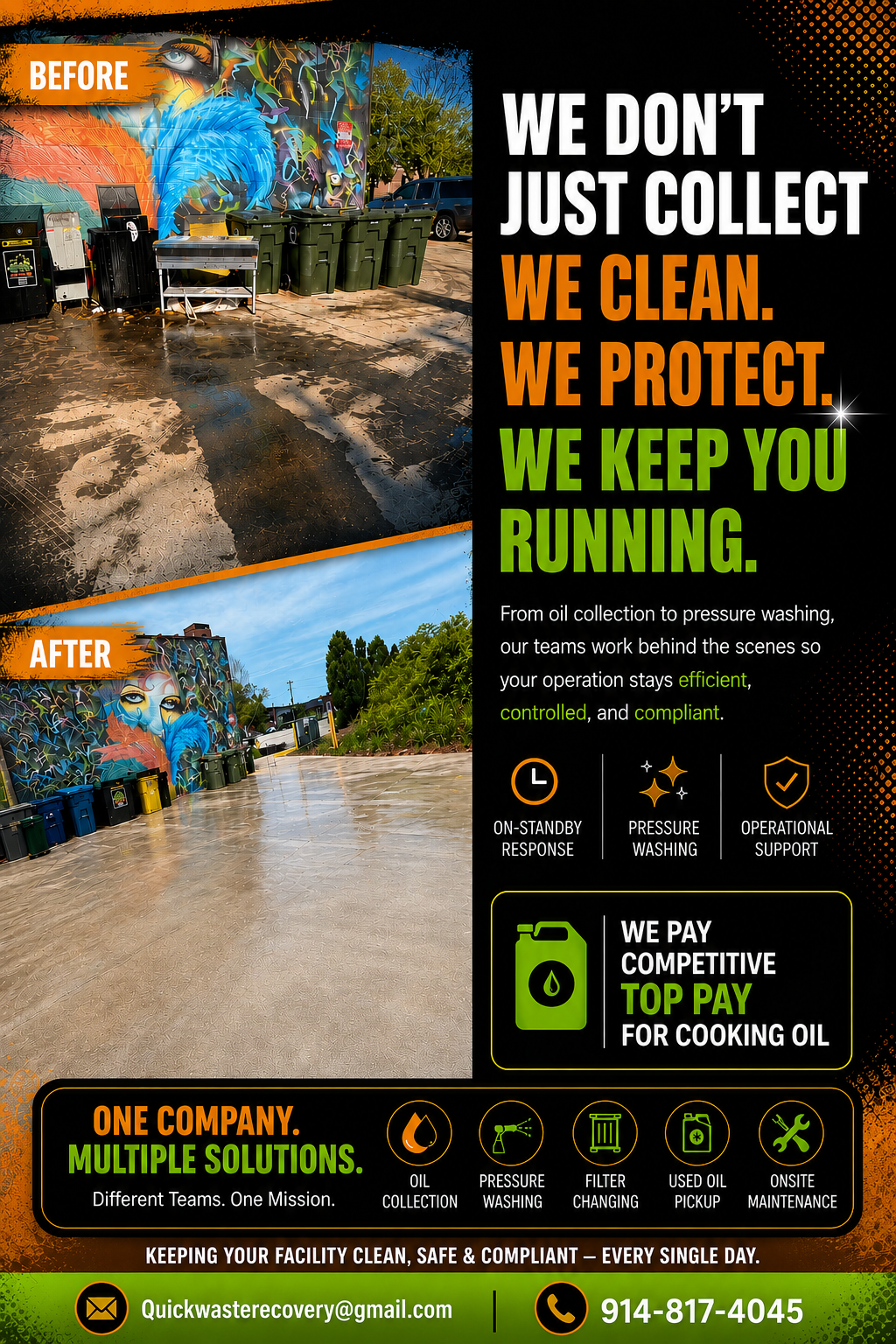 Secure cooking oil container